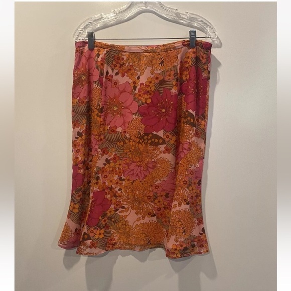 Norton Mcnaughton Floral Print‎ Chiffon Flared Skirt Womens Size 12 (1538) - Picture 2 of 3